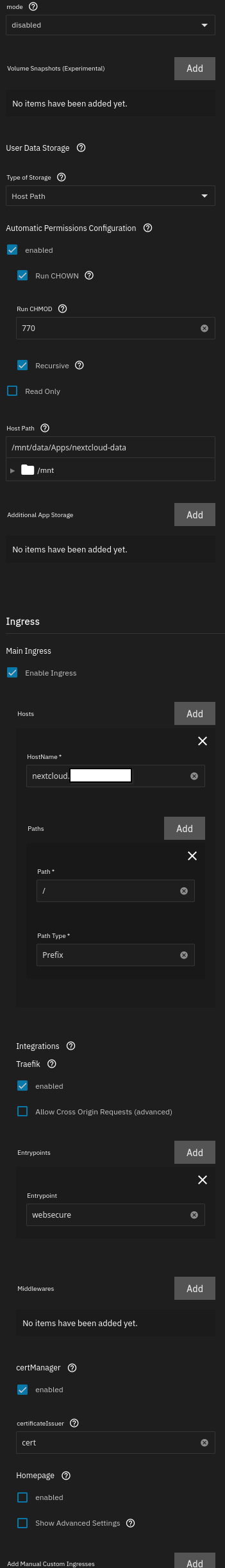 Nextcloud Settings